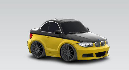 Yellow BMW Car Town Template